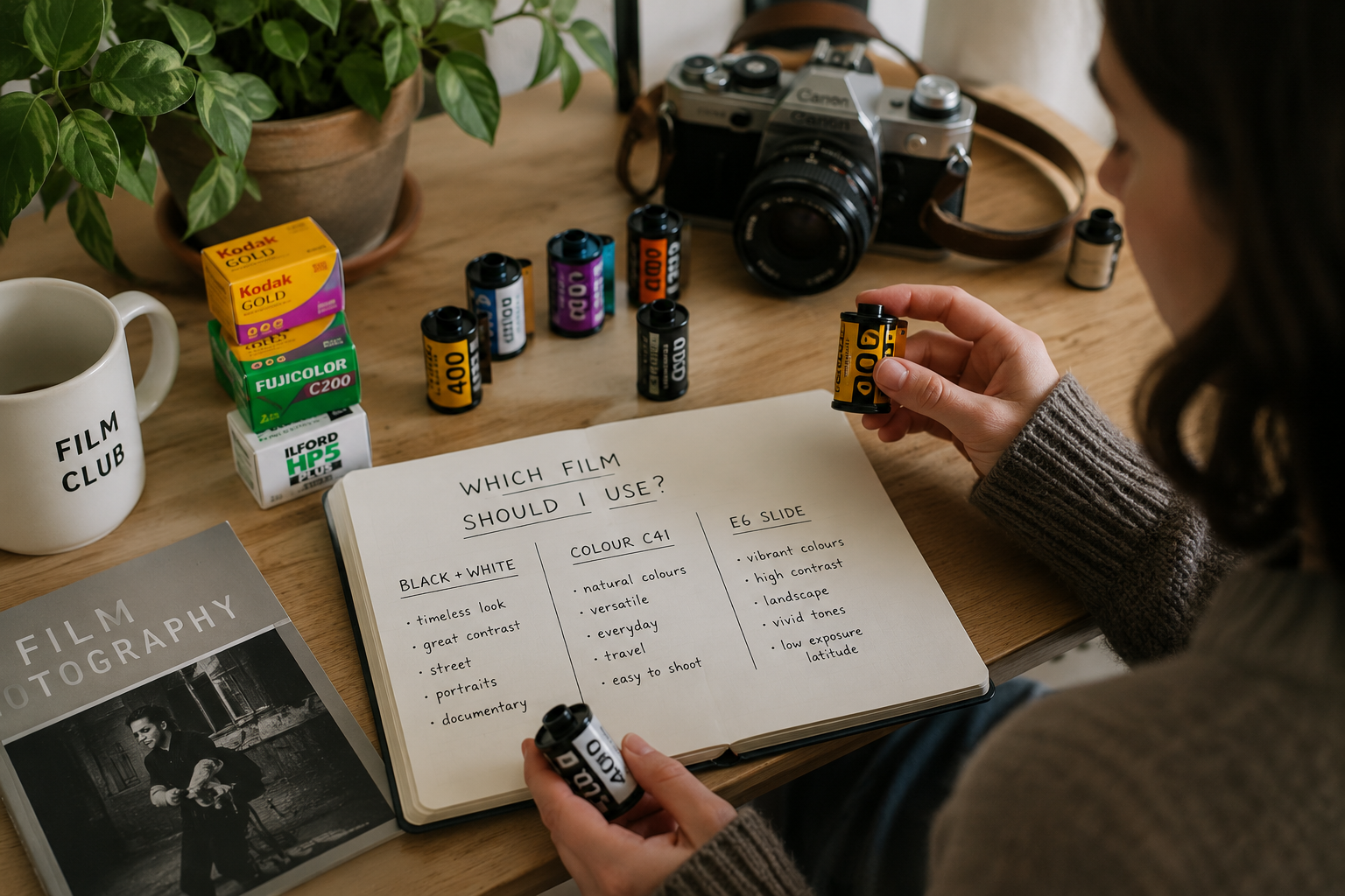 Understanding Film Types: Black & White, Colour C41 & E6 Explained